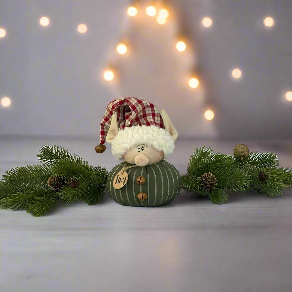 Honey and Me Christmas Tiny the Baby Elf 5 1/2" - The Primitive Pineapple Collection