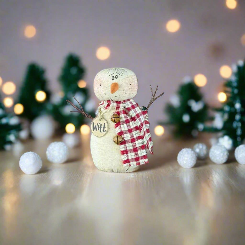 Honey and Me Christmas Witt the Snowman 5 1/2" - The Primitive Pineapple Collection