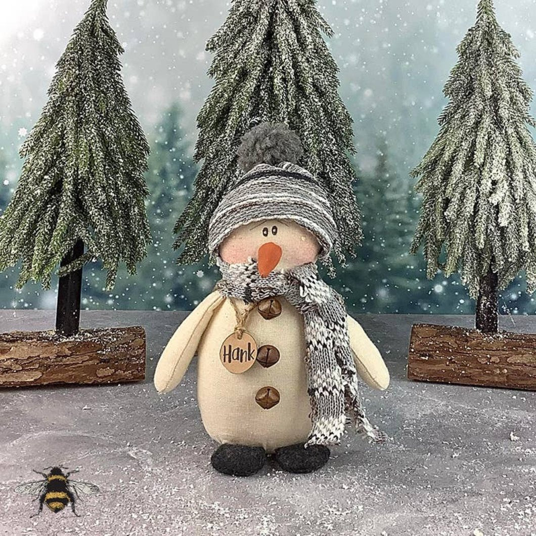 Honey and Me Christmas Hank the Snowman 8 1/2" - The Primitive Pineapple Collection