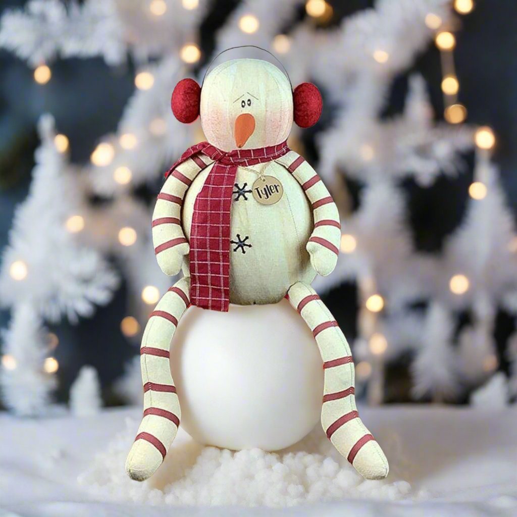 Honey and Me Christmas Tyler 25th Anniversary Limited Edition Snowman - The Primitive Pineapple Collection