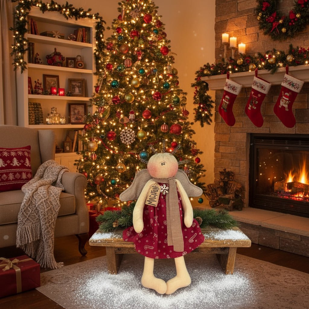 Honey and Me Christmas Macaron the Christmas Angel - The Primitive Pineapple Collection