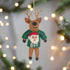 Primitive Handcrafted BFF Reindeer Hanging Christmas Ornament - The Primitive Pineapple Collection