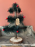 Bethany Lowe Inspired Handcrafted USA German Style Goose Feather Tree w/ Red Berries 8" - The Primitive Pineapple Collection