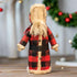 Primitive Christmas Rustic 12"Buffalo Plaid Santa Stump Doll w/ Bells - The Primitive Pineapple Collection