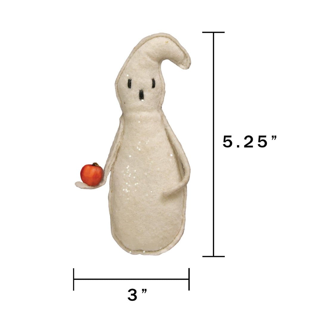 Primitive Halloween Sprinkles Ghost Ornament 5.25" - The Primitive Pineapple Collection