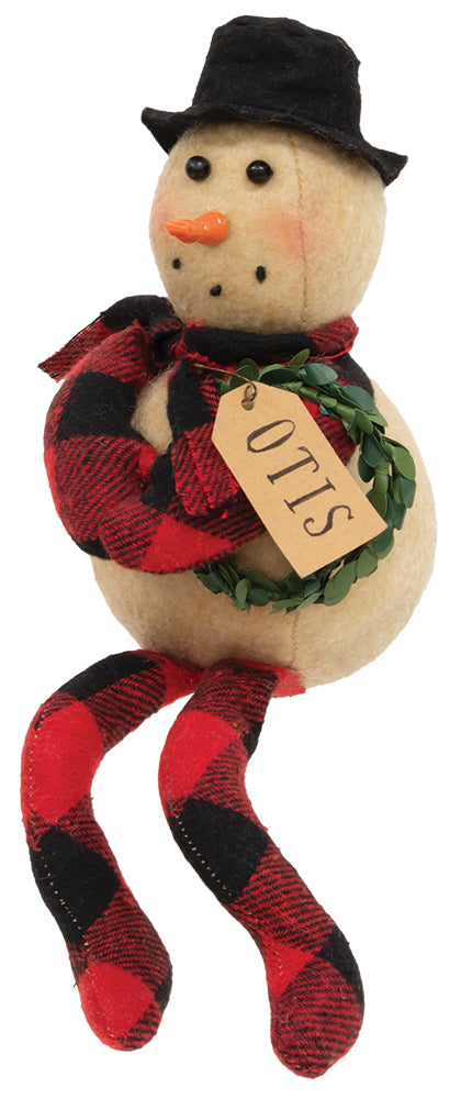 Primitive Christmas Otis Snowman Doll 10&quot;