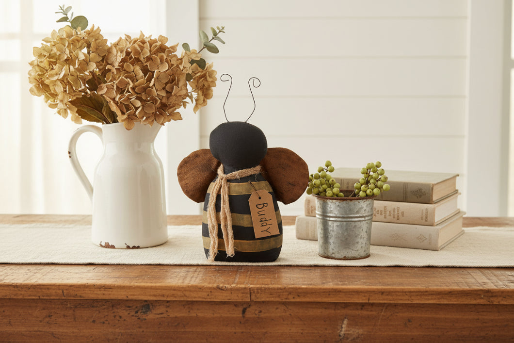 Primitive Farmhouse Buddy the Bee Doll 9" - The Primitive Pineapple Collection