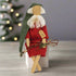 Primitive Christmas Rustic Winter Nap Santa Doll W/ Candy Canes 24" - The Primitive Pineapple Collection