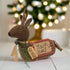 Primitive Christmas 8" Stuffed Primitive Sleigh Rides Dasher Reindeer Sitter - The Primitive Pineapple Collection