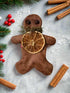 Primitive Christmas 8” Handmade Gingerbread Man w/ Dried Orange Bowl Filler - The Primitive Pineapple Collection