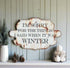 Primitive Ragon House Winter Metal Distressed Sign 17" - The Primitive Pineapple Collection