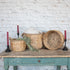 Primitive Ragon House 3 pc Round Woven Baskets w/ Handles - The Primitive Pineapple Collection