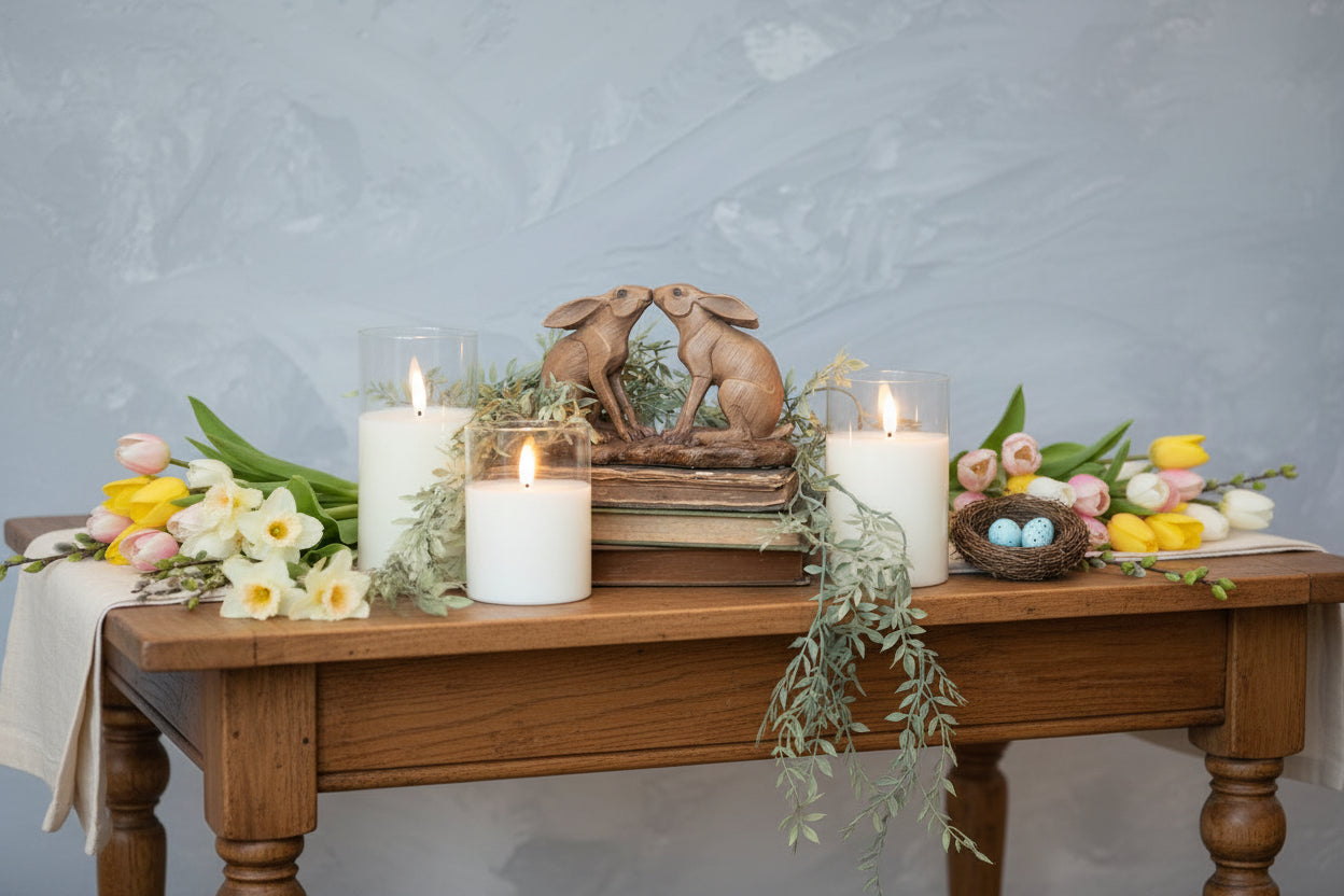 Primitive Ragon House Kissing Bunnies E226149 - The Primitive Pineapple Collection