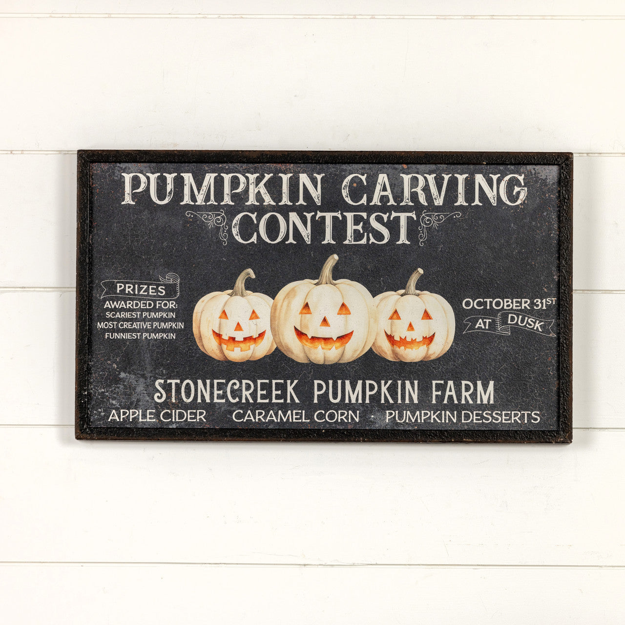 Ragon House Halloween 24&quot; Pumpkin Carving Contest Metal Sign