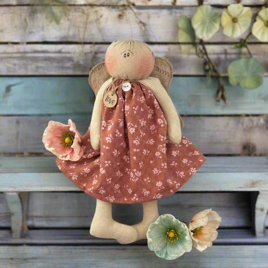 Honey and Me Farmhouse Love the Inspirational Angel Girl Doll 15" - The Primitive Pineapple Collection