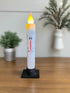 Primitive Handcrafted 7” Snowman Led Timer Taper Candle - The Primitive Pineapple Collection