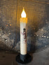 Primitive Handcrafted Christmas 7" Snowman Led Timer Taper Candle - The Primitive Pineapple Collection