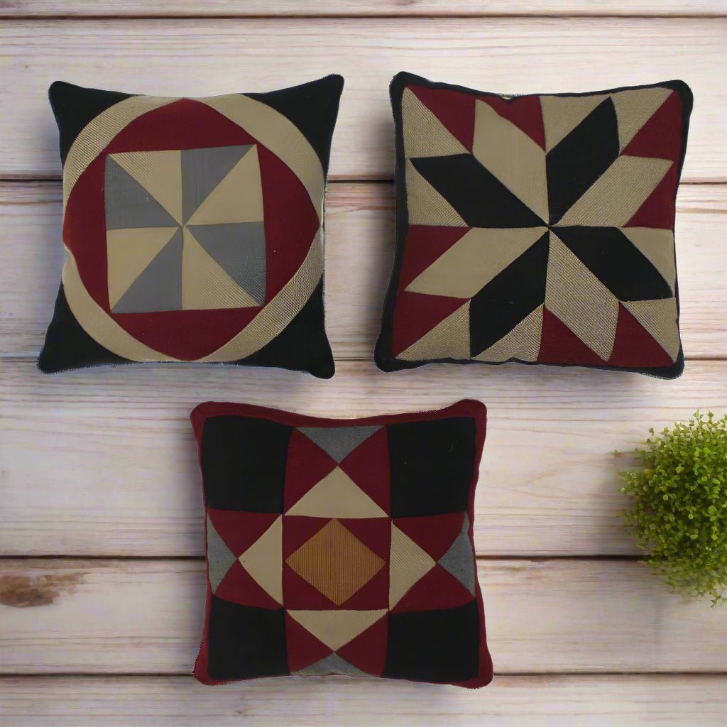 Primitive Farmhouse 5" 3 pc Farmhouse Pillow Bowl Filler Accent - The Primitive Pineapple Collection