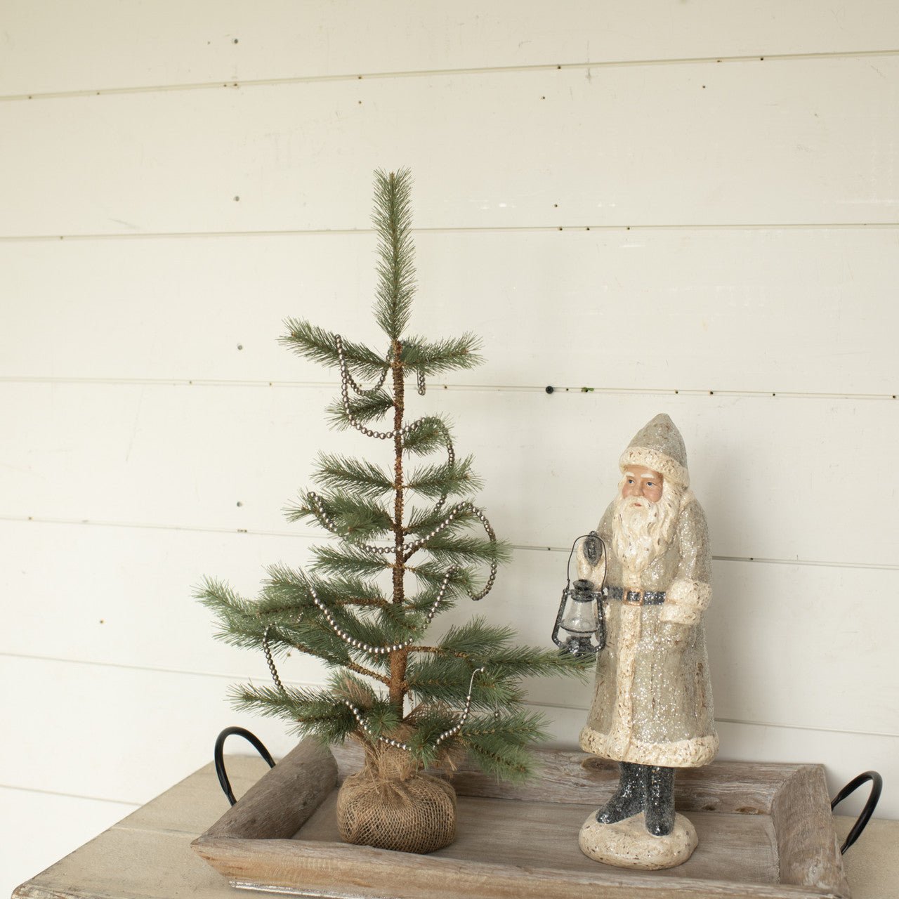 Ragon House Primitive Farmhouse Rustic 24" Colonial Foxtail Pine Tree w/ Burlap Base - The Primitive Pineapple Collection