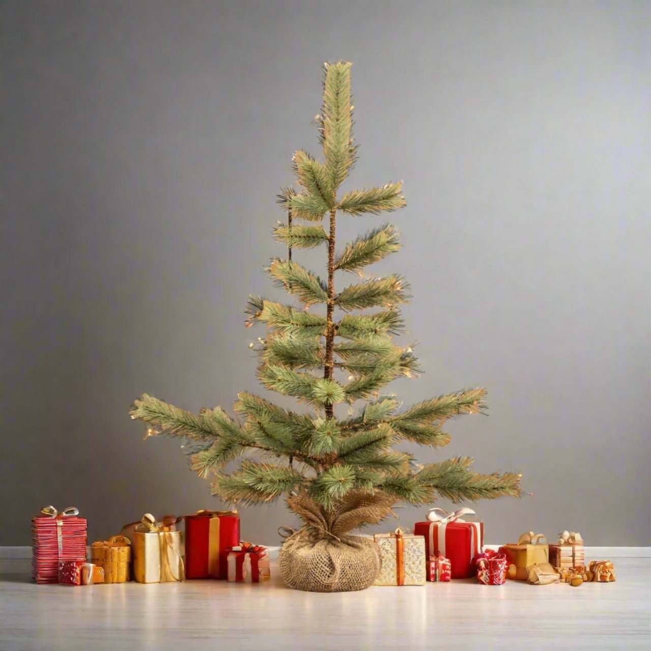 Ragon House Primitive Farmhouse Rustic 24" Colonial Foxtail Pine Tree w/ Burlap Base - The Primitive Pineapple Collection