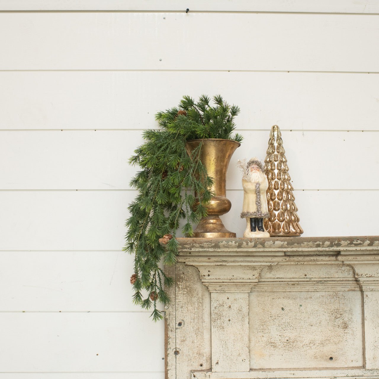 Ragon House Primitive European Larch Hanging Bush with Pinecones – 31" - The Primitive Pineapple Collection