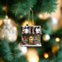 Christmas Ragon House Light Up Wright Log Cabin Ornament 3.5" - The Primitive Pineapple Collection
