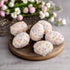 Primitive Ragon House Spring 6 pc Life Size Speckled Fabric Wrapped Eggs in Carton - The Primitive Pineapple Collection