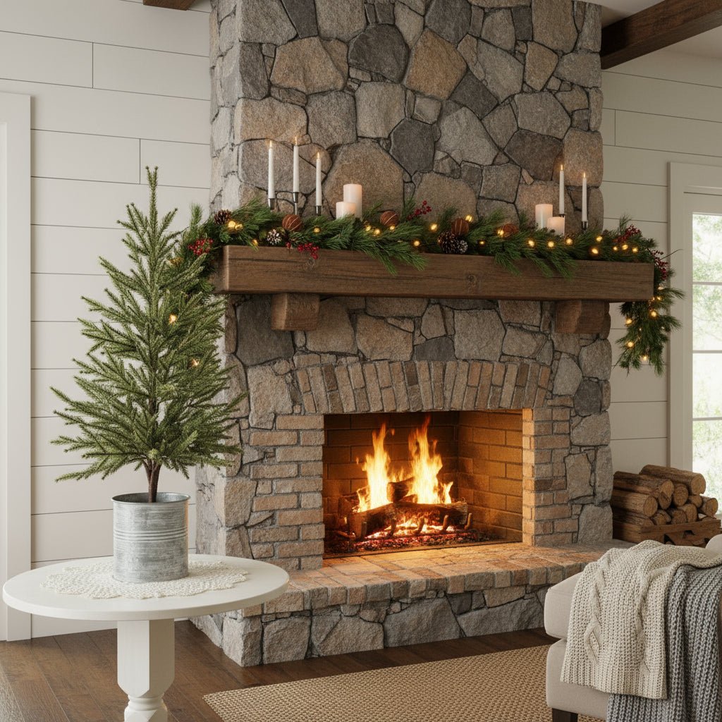 Christmas Ragon House 30" Single Needle Pine Tree in Pail - The Primitive Pineapple Collection