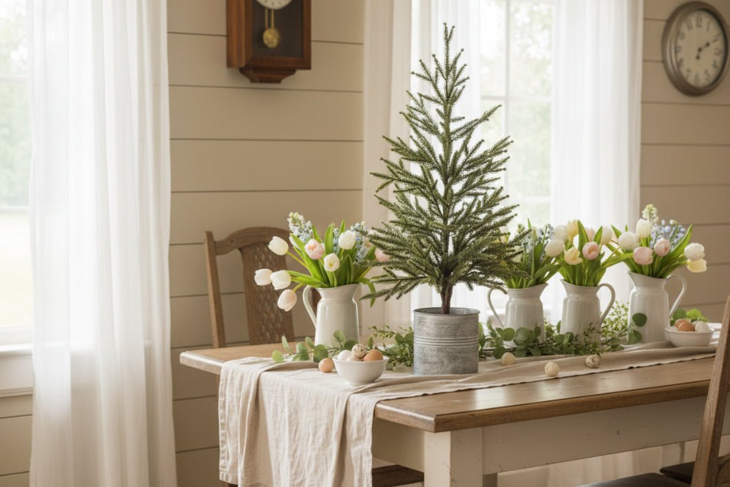 Primitive Ragon House 30" Single Needle Pine Tree in Pail - The Primitive Pineapple Collection