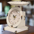 Vintage Rustic Farmhouse White Old Town Scale Clock - The Primitive Pineapple Collection
