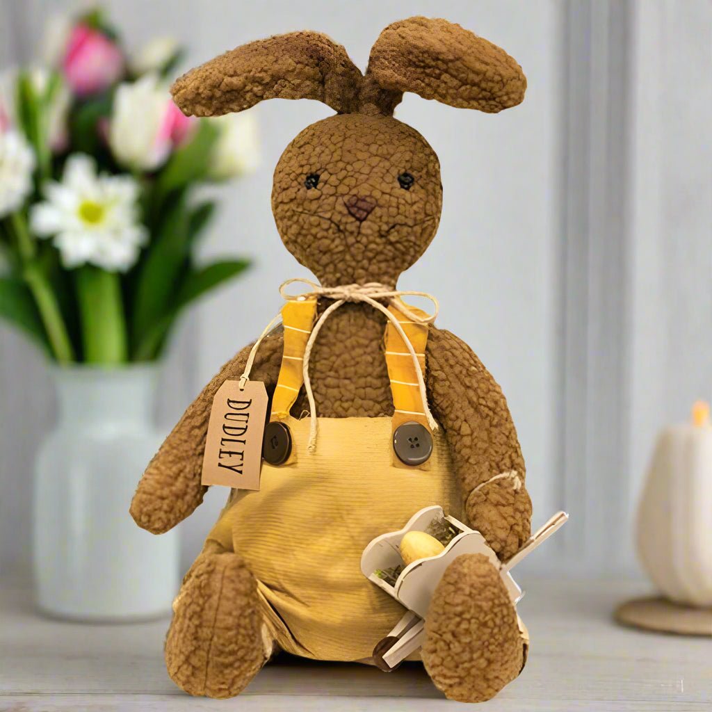Primitive Easter Spring Dudley Bunny Doll 25" - The Primitive Pineapple Collection
