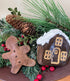 Primitive Christmas Gingerbread Man w/Frosted Gingerbread House Pantry Cake - The Primitive Pineapple Collection