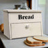 Primitive Farmhouse Handcrafted Wooden 2 Compartment White Bread Box - The Primitive Pineapple Collection