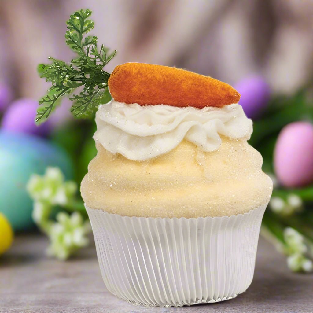 Primitive Farmhouse Carrot Topped Easter Cupcake Sitter 4.5" - The Primitive Pineapple Collection