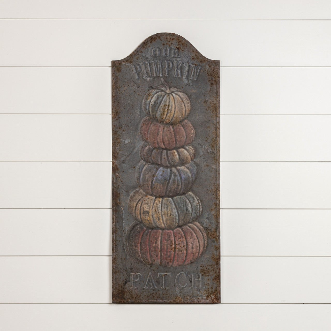 Ragon House Halloween/Fall 38" Distressed Pumpkin Patch Sign Metal - The Primitive Pineapple Collection