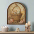 Primitive Ragon House Easter Spring 29" Arched Eggs in Basket Framed Sign - The Primitive Pineapple Collection
