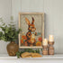 Primitive Ragon House Easter Spring 23" Distressed Wood Brown Bunny w/ Bow Tie Sign - The Primitive Pineapple Collection