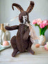 Handcrafted by Michelle Spring Easter Brown Sitting Betsy Bunny - The Primitive Pineapple Collection