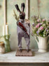 Handcrafted by Michelle Spring Easter Mr Bunny w/ Carrot on Stand 21" - The Primitive Pineapple Collection