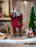 Handcrafted by Michelle Hand Sculpted Clay Face Santa w/ Gingerbread Doll 18" - The Primitive Pineapple Collection