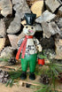 Primitive Christmas 11.50 Recycled Metal Snowman with Red Pail - The Primitive Pineapple Collection
