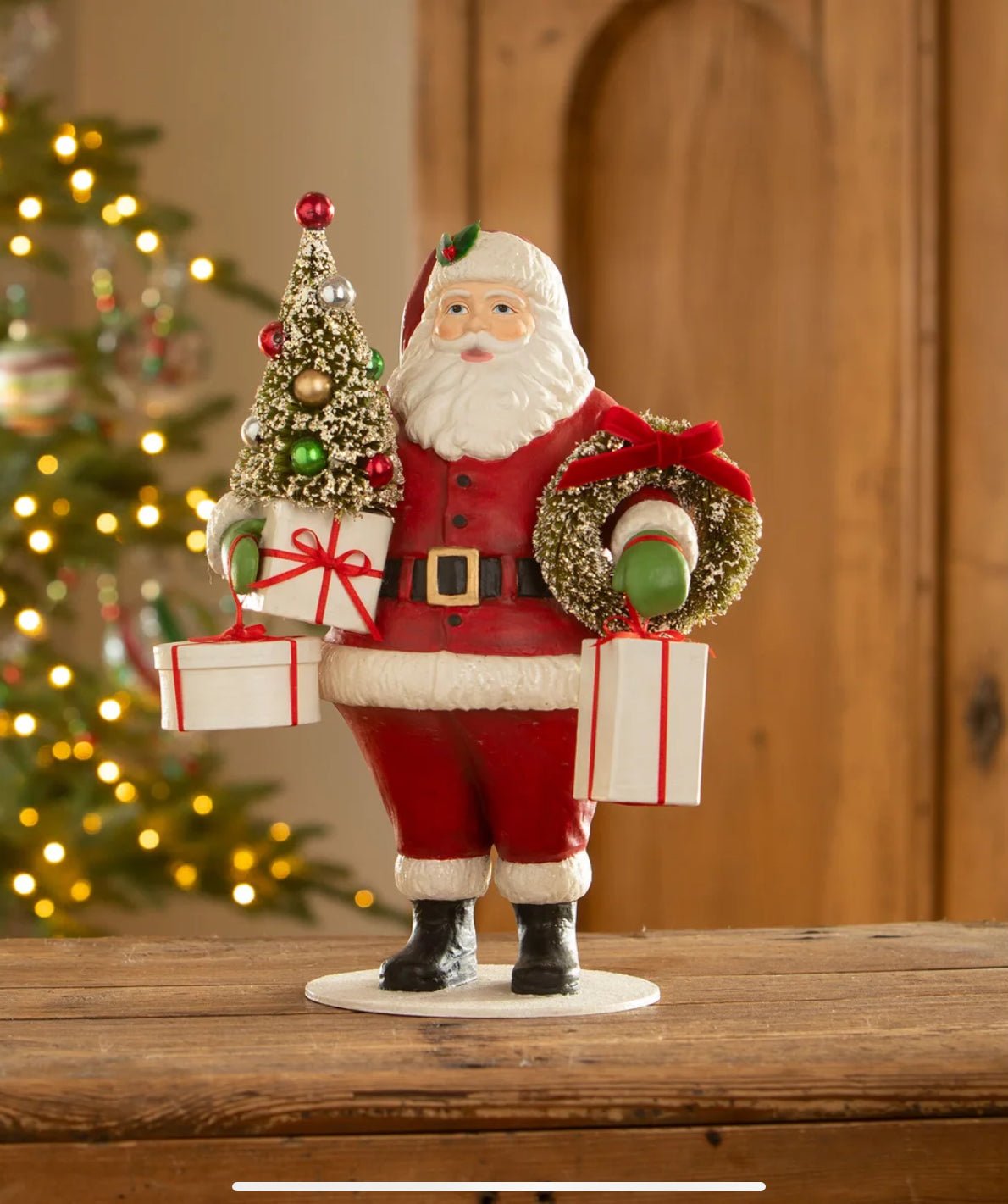 Bethany Lowe Christmas 12.5” Santa with Christmas Presents TD3163 - The Primitive Pineapple Collection