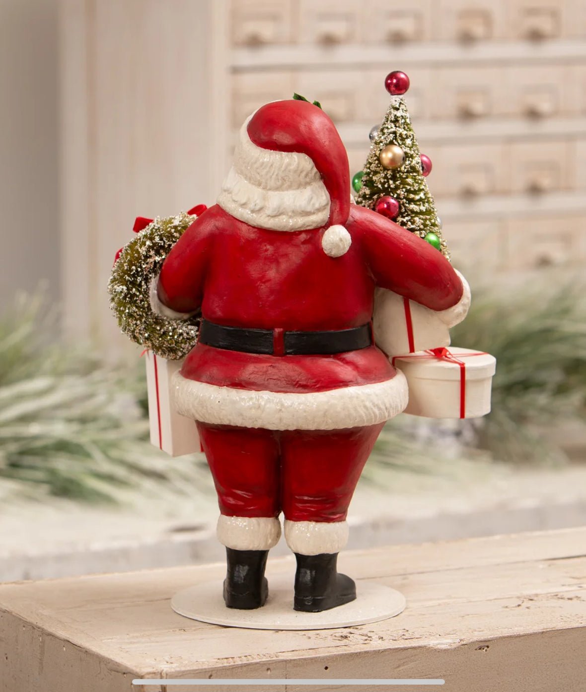 Bethany Lowe Christmas 12.5” Santa with Christmas Presents TD3163 - The Primitive Pineapple Collection