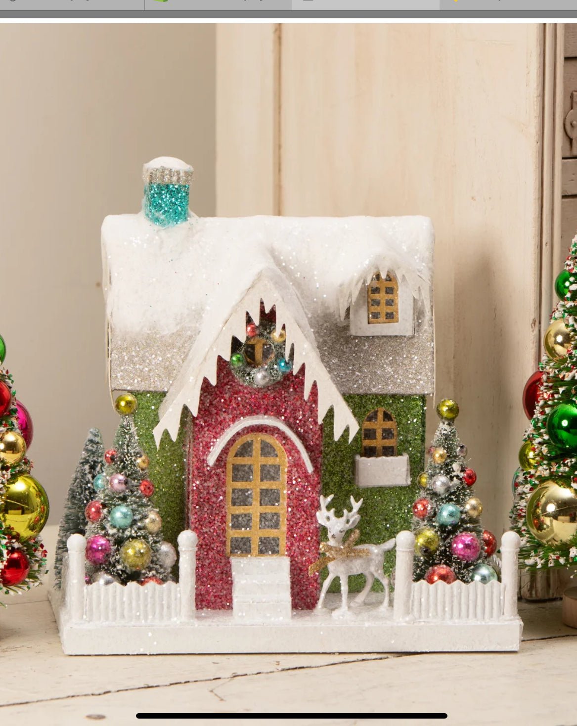 Bethany Lowe Christmas Vintage 9.25” Putz Style Reindeer Kitschmas Cottage LC3418 - The Primitive Pineapple Collection