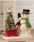 Bethany Lowe 14.5” Christmas Frosty Pushing Sled TD3173 - The Primitive Pineapple Collection