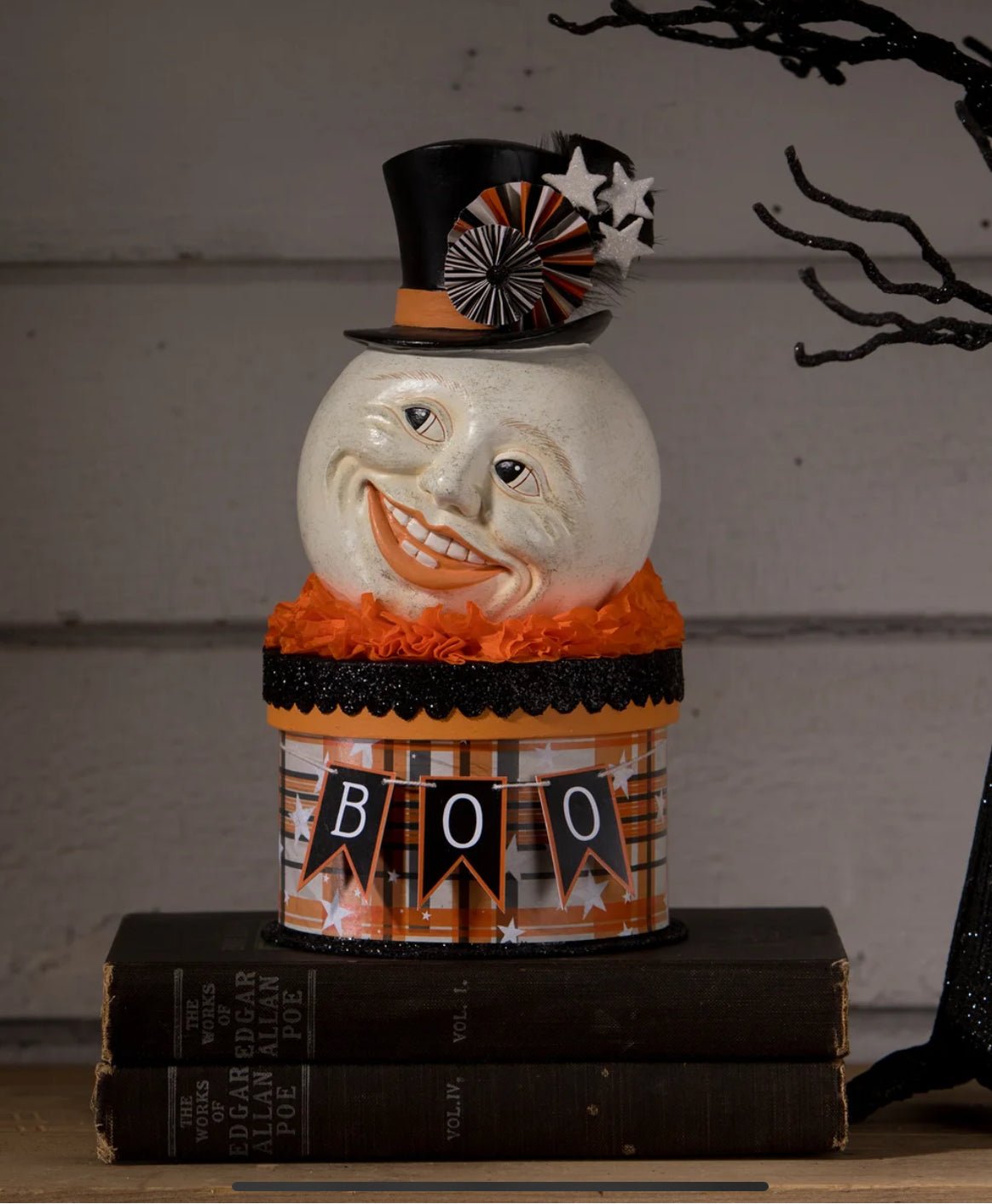 Bethany Lowe Halloween Retro Moon Man on Box TL3357 - The Primitive Pineapple Collection