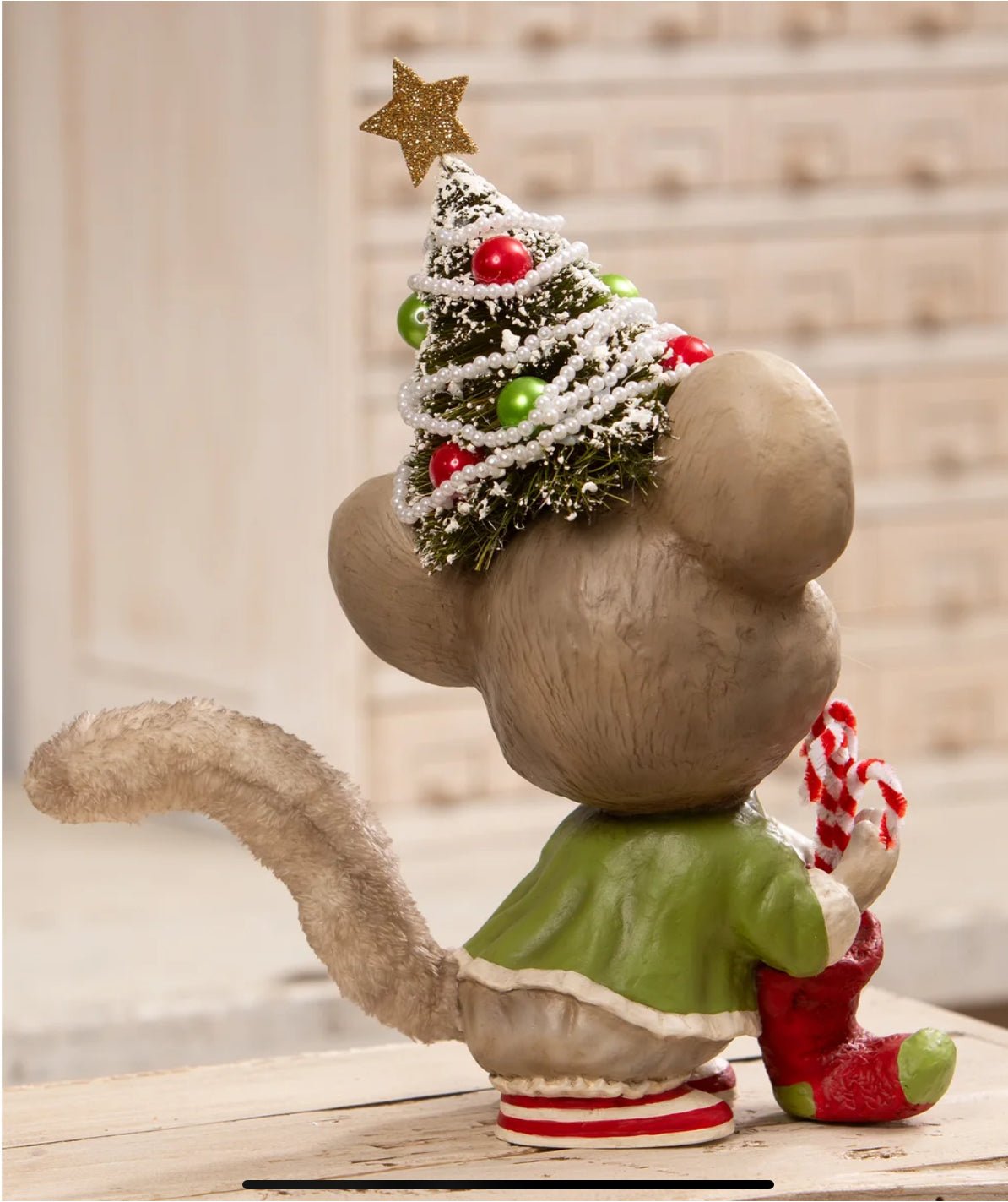 Bethany Lowe Christmas 13.5” Christmas Tree Memzi Mouse TD3162 - The Primitive Pineapple Collection