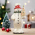 Ragon House Christmas Vintage Looking 12.5" Snowman w/ Holly and Bottle Brush Tree - The Primitive Pineapple Collection