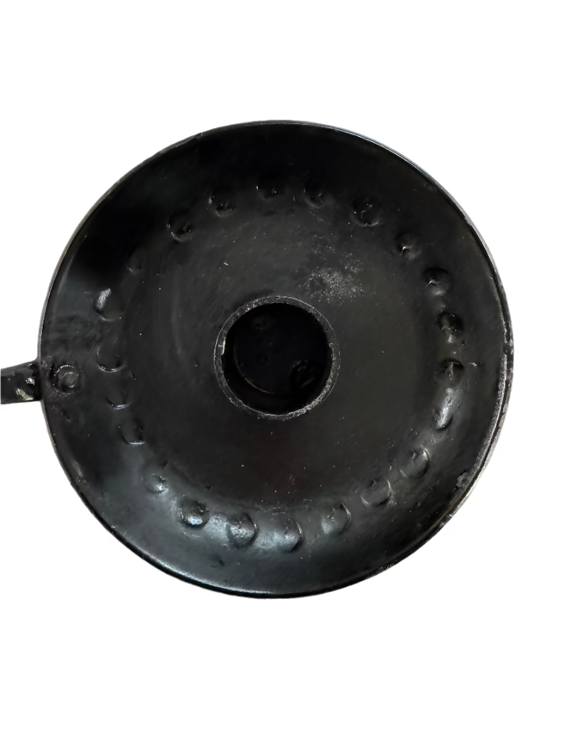 Primitive Colonial Cast Iron Taper Holder with Handles