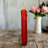 Primitive/Country Red 7" Battery Operated Flameless Taper Candle W/ Timer - The Primitive Pineapple Collection